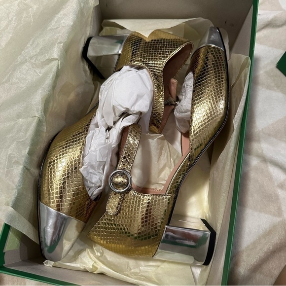 J crew Millie ankle-strap heels in snake-embossed Italian leather - Picture 4 of 6